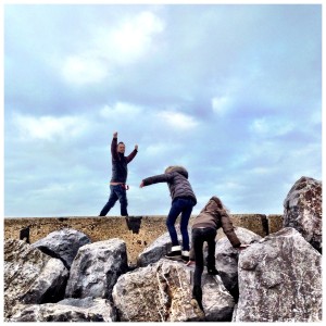 rocks at the pier