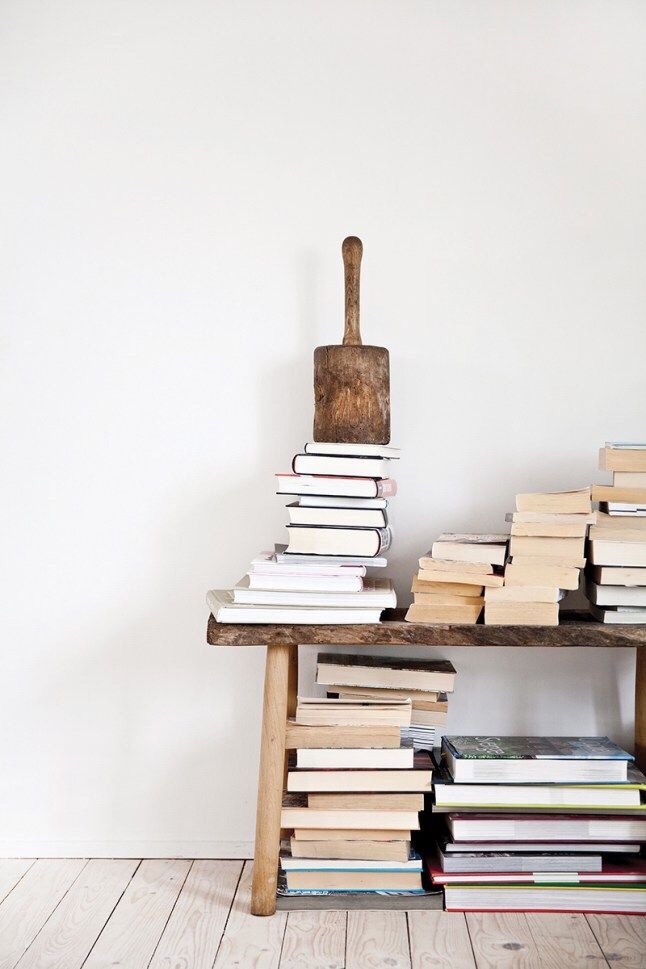 book piles
