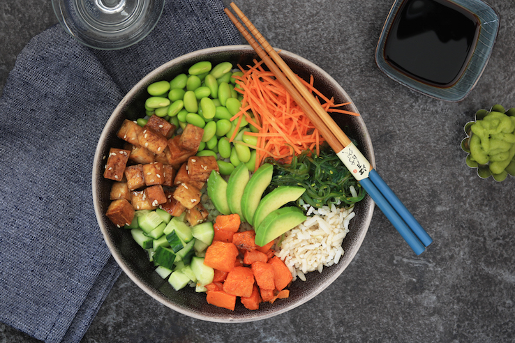 vegetarische poke bowl