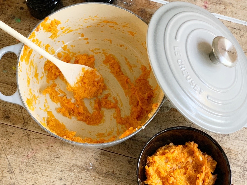 Jelle's zoete aardappelstamppot