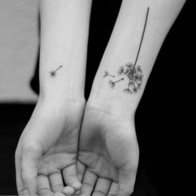 Ongekend Beautiful Dandelion Tattoo - Mother Daughter Tattoos - Mother WL-39