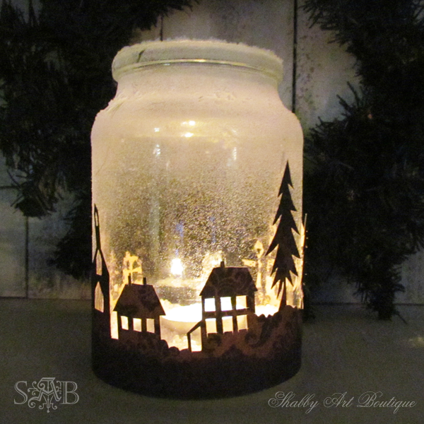 christmas light in a jar