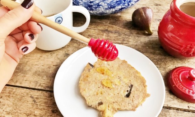 Easy: pannenkoekje met banaan en vijg