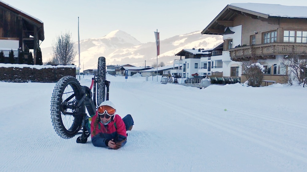 Doen in Kirchberg: fatbiken in de sneeuw