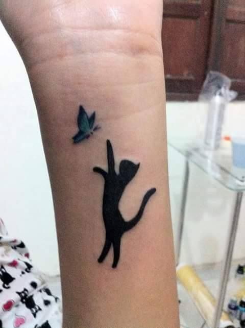 tattoo van een kat
