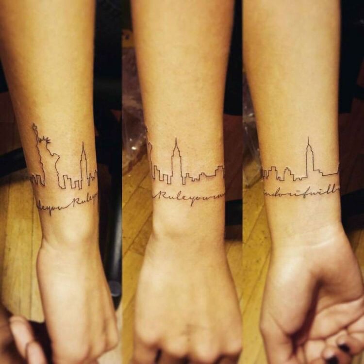 New York skyline tattoos pols