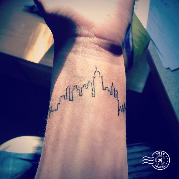 New York skyline tattoos pols