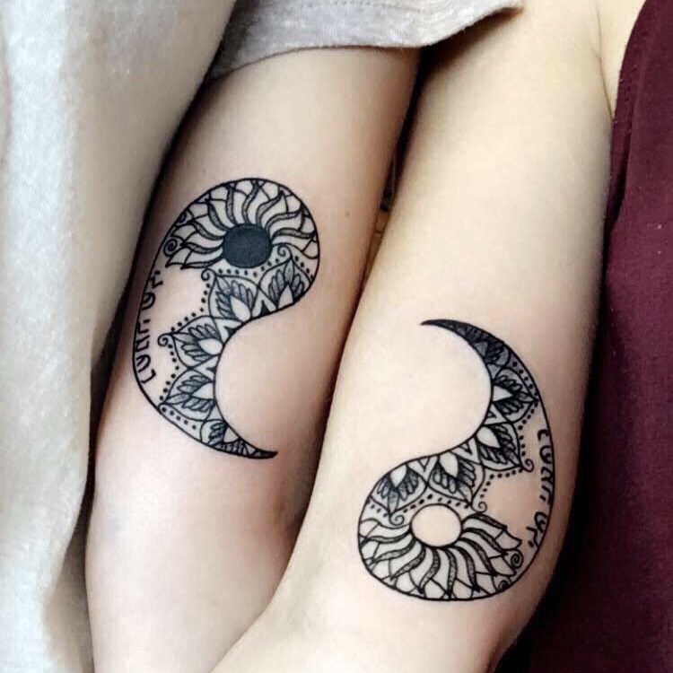 Yin Yang tattoo inspiratie