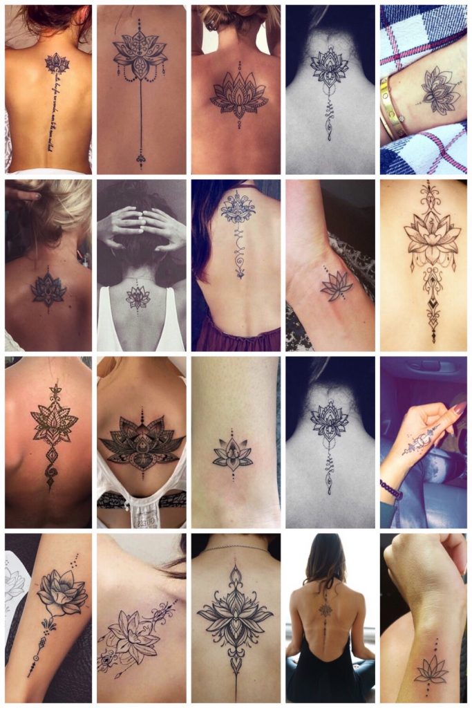 tattoo inspiration Unalome lotus