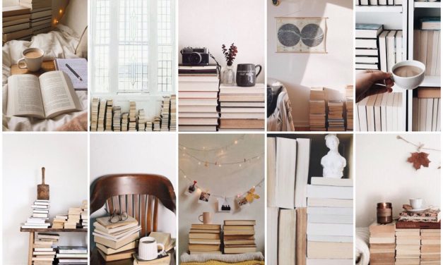 Pinterest trend: boekenstapels in je interieur (achterstevoren)