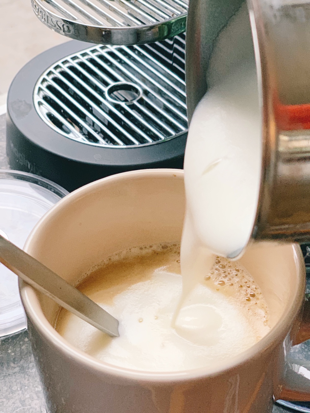 cappuccino met sojamelk