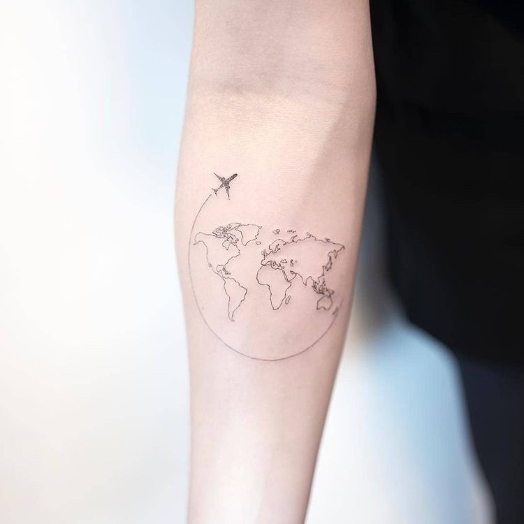 tatoeage wereldbol