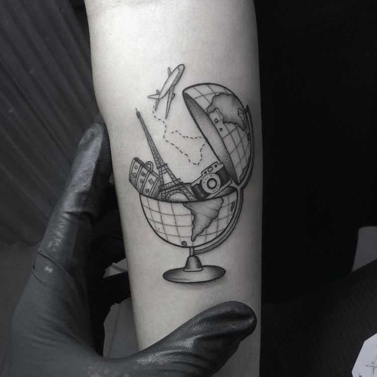 wereldbol tattoos