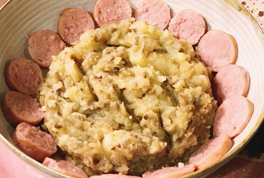 Zuurkoolstamppot uit de slowcooker