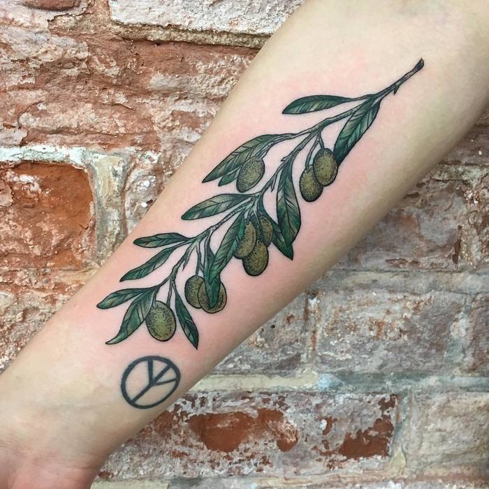 tatoeages van een olijftak