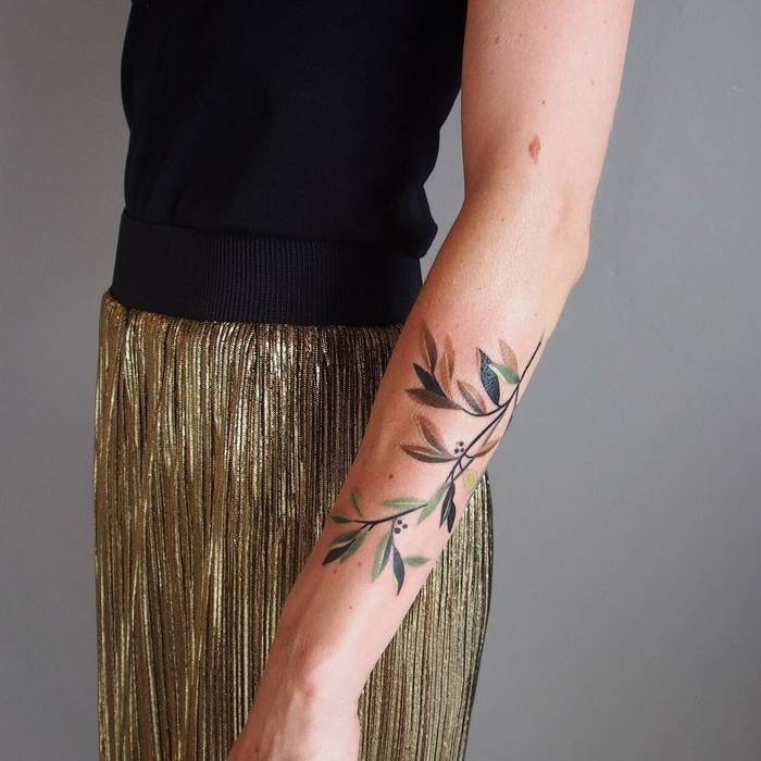 olive branch tattoo inspiration