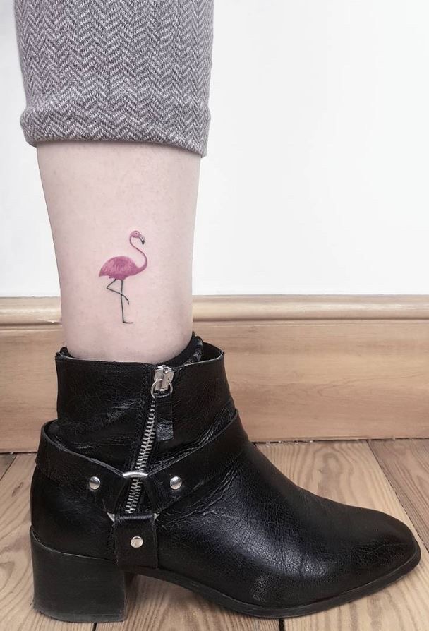 flamingo tattoo enkel voorbeelden