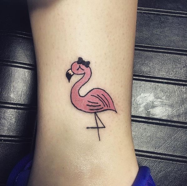 flamingo tattoo enkel voorbeelden