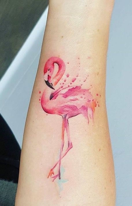arty flamingo tatoeage voorbeelden