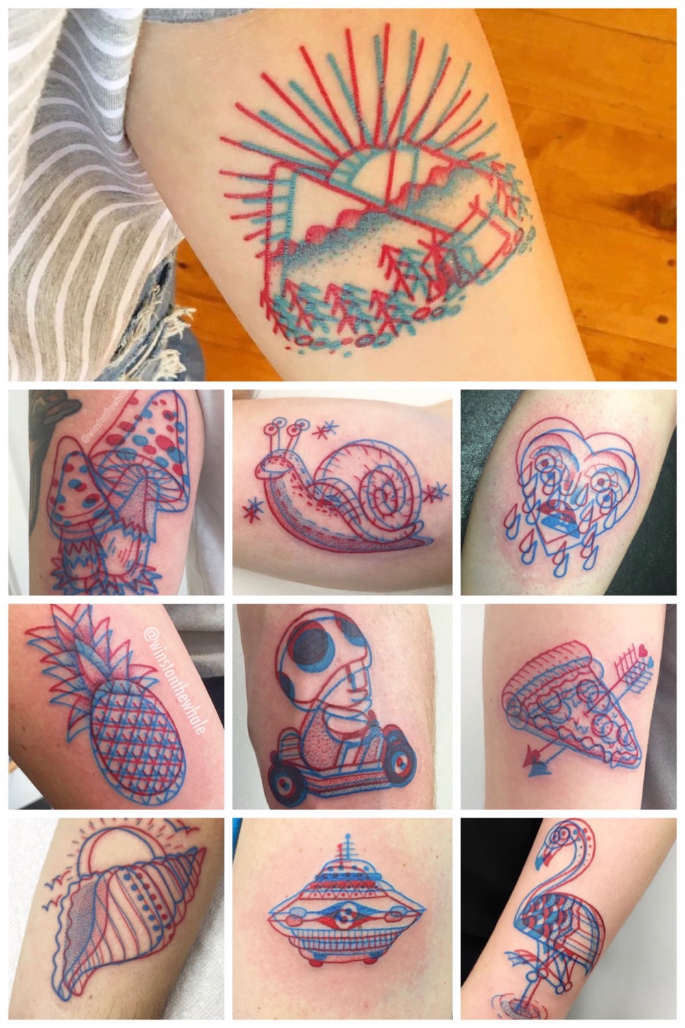 3d tattoo inspiration by Winston the Whale
