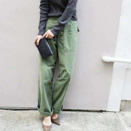 wide trousers and heels