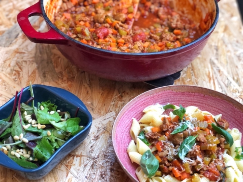 Toscaanse pasta met tomaat klaar