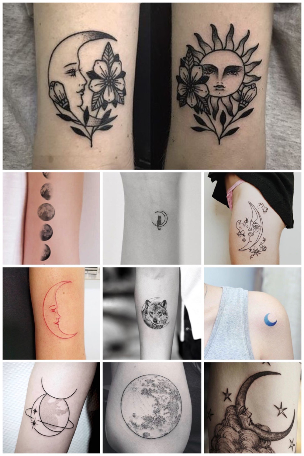 30x moon tattoos + meanings