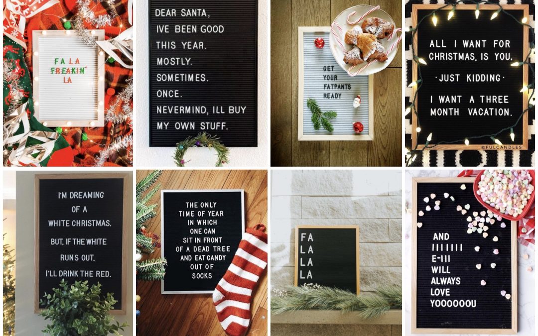 18x vrolijke kerstspreuken voor op je letterbord