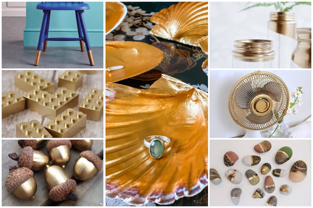 DIY: upgrade woonaccessoires met goudverf