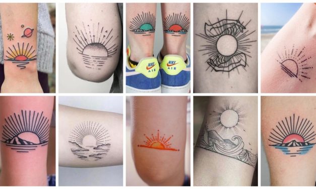 30x inspiratie voor minimalistische & old school tattoos van de zon
