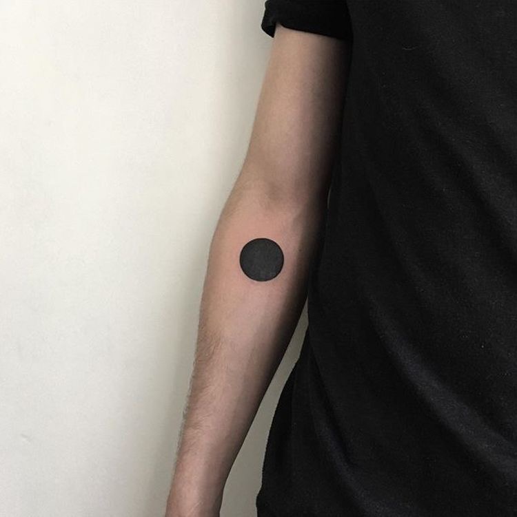 black circle tattoos simple