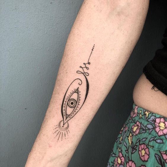 minimalistische oog tatoeages