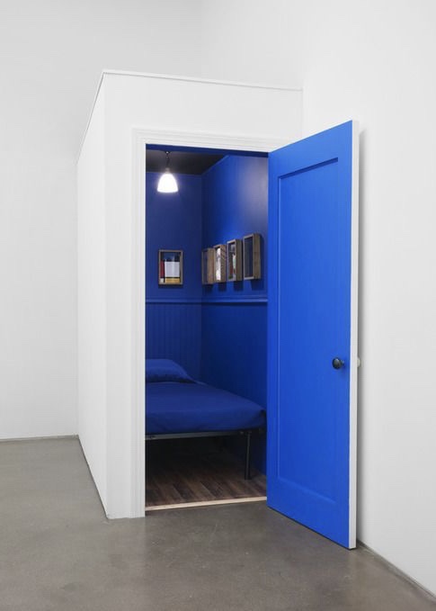 kobaltblauwe slaapkamer