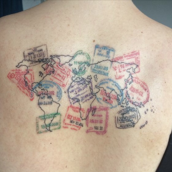 travel tattoo stamps