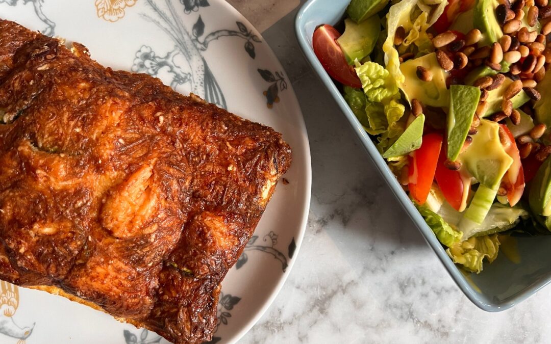 Airfryer recept | Frittata met zalm en courgette