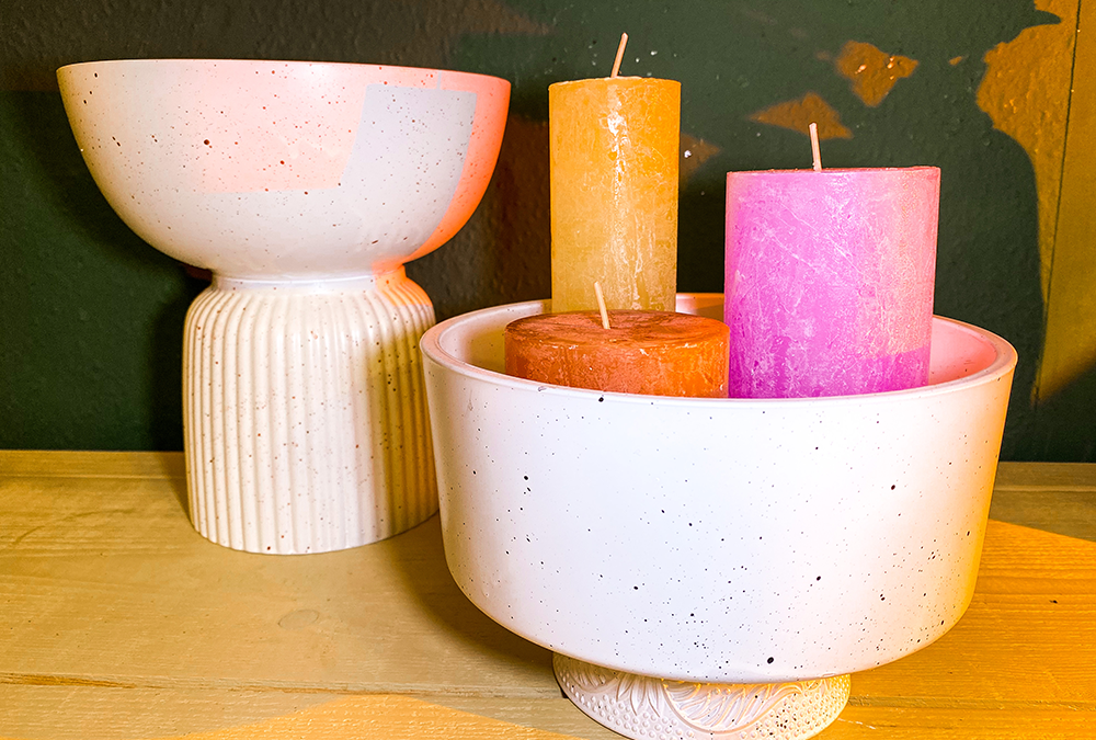 Budget DIY met Action schaaltjes