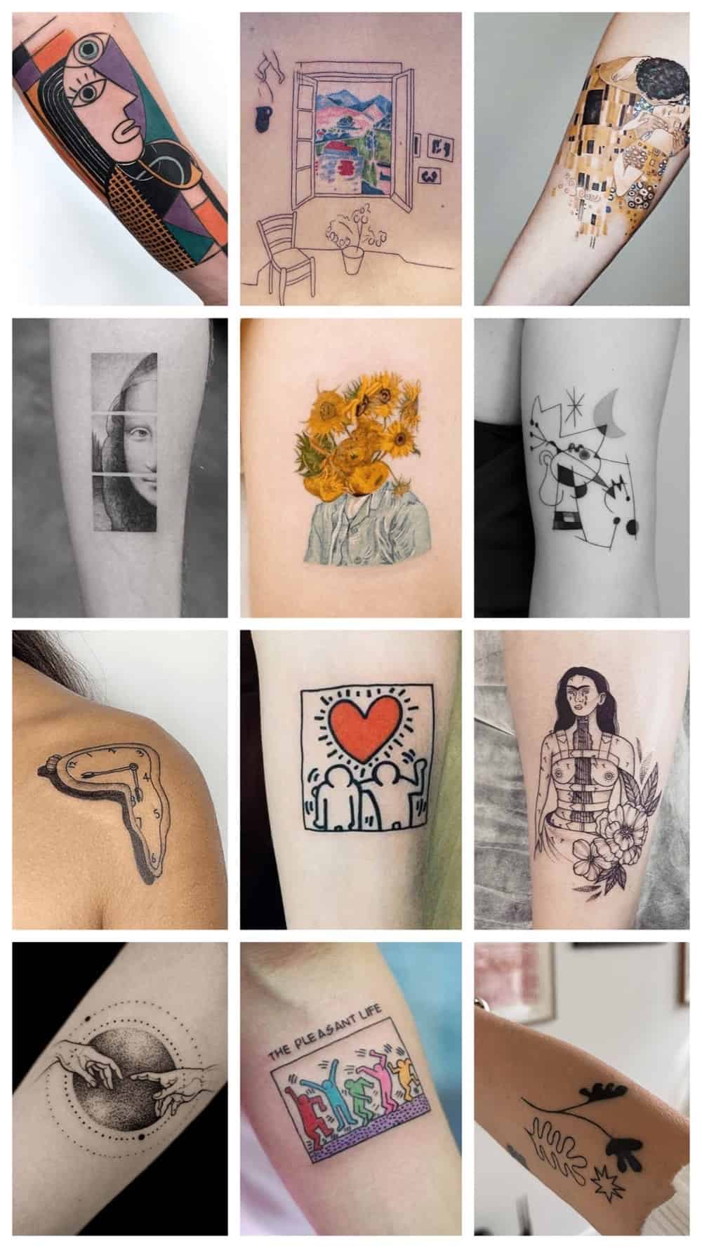 tattoos van bekende kunstwerken