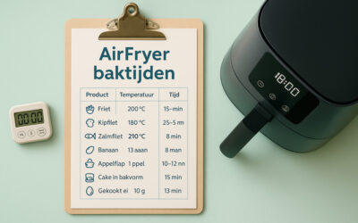 AirFryer baktijden: hoe lang & hoeveel graden?