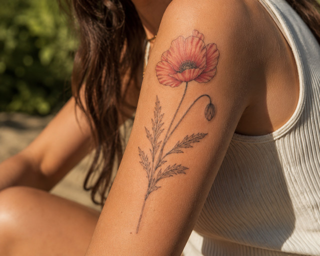 classic poppy tattoo inspiration