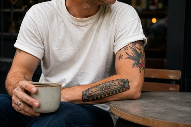 mondharmonica tattoo