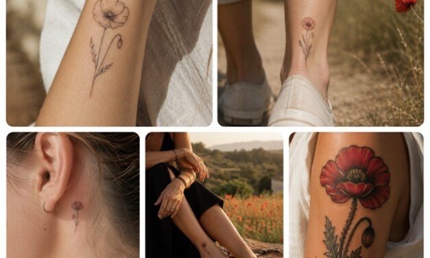 Klaproos tattoo: betekenis, symboliek, inspiratie en sjablonen