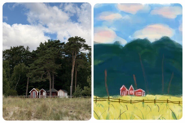 before after Hockney iPad 2
